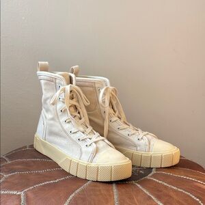 Zara Cream High-Top Sneakers